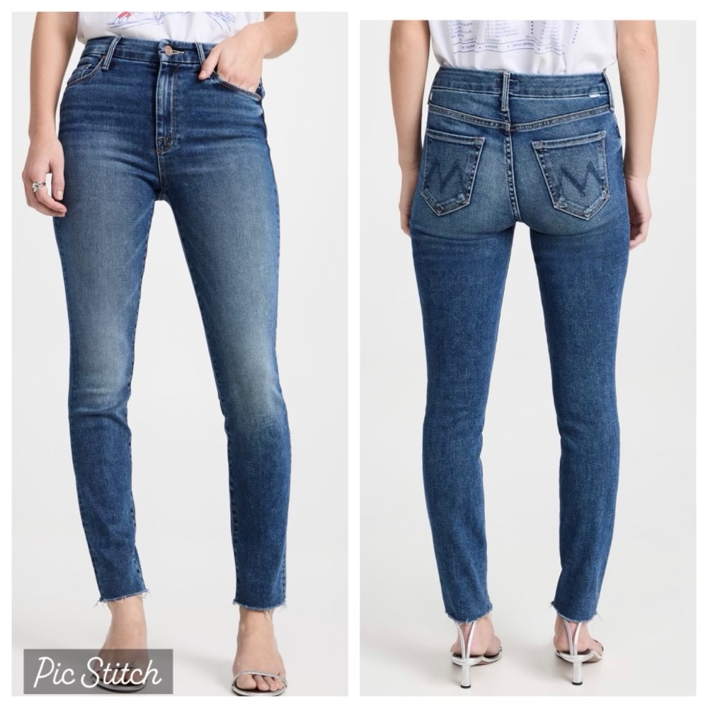 MOTHER The Looker Ankle fray jeans in Wash just like the one we used - Size 27 - Picture 1 of 5
